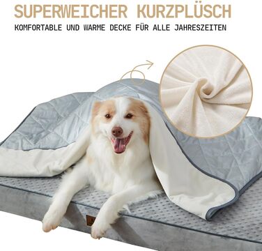 Килимок для собак та котів, ультрам'який, водонепроникний, 75x60 см, можна прати, з двостороннім охолодженням та підігрівом для цілорічного комфорту, сірий та білий (89x75 см, сірий та білий)