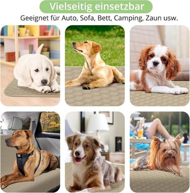 Водонепроникний килимок для собак, килимок для котів, антиковзкий, міцний, для захисту дивану, ліжка, автокрісла, можна прати в пральній машині (172 x 208 см, Хакі, M (137x208 см))