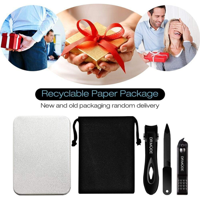 Набір для стрижки нігтів для літніх людей DRMODE з широким захватом, професійний, з нержавіючої сталі, для товстих нігтів