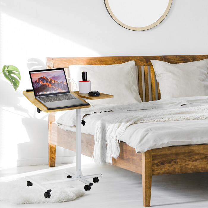 Relaxdays Adjustable Laptop Table with Wheels