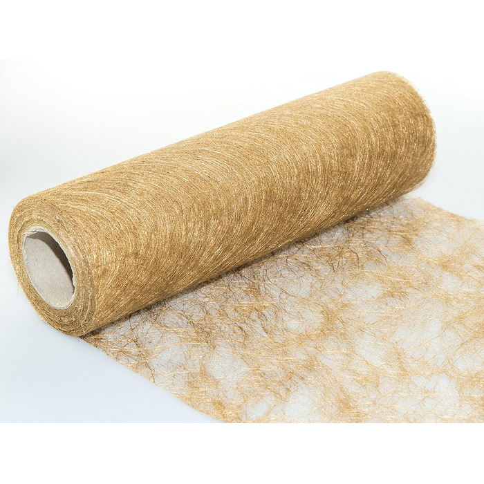 25 m x 30 cm Sizoflor® Vlies Original Table Runner Tablecloth Gold for Wedding, Christmas...