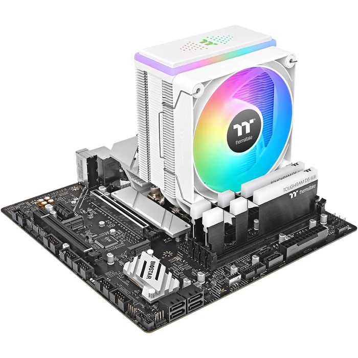 Thermaltake ASTRIA 400 ARGB: Повітряний кулер для CPU з RGB підсвічуванням (білий)