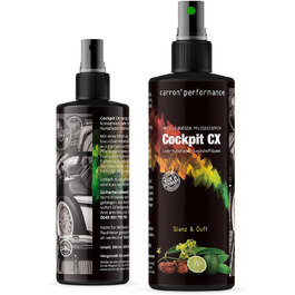 Cockpit CX Spray for cleaning and care of leather, faux leather, plastics, and rubber with jojoba oil, lemon oil, and carnauba wax (Original)