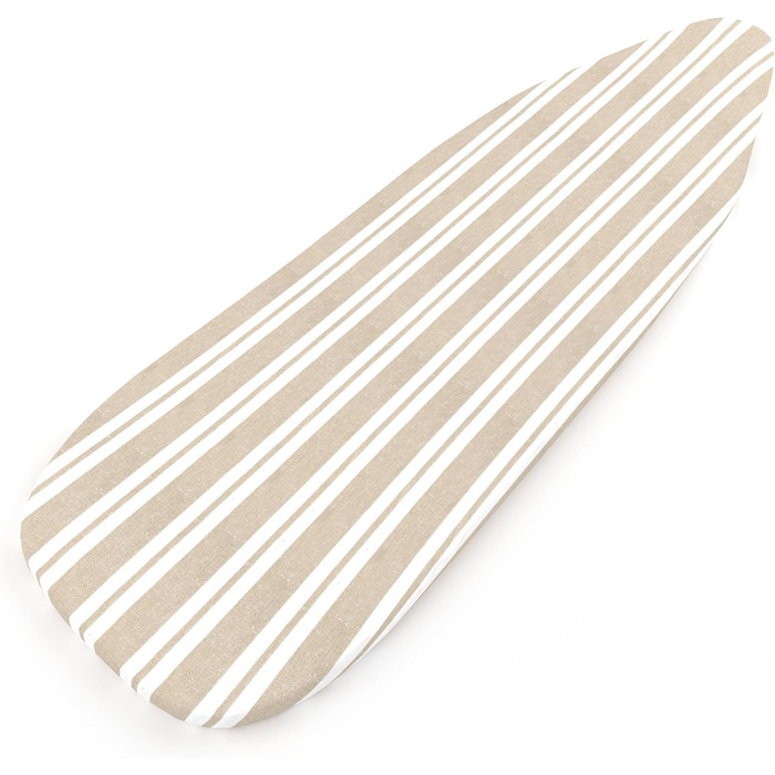 Чохол для прасувальної дошки Encasa XO Franca Beige Streifen 125x39 см, товстий, еластичний, термостійкий, бежевий в смужку