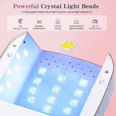 Професійний набір для манікюру 2-в-1: фрезер та UV-лампа, 45000 RPM, для дому та салонів