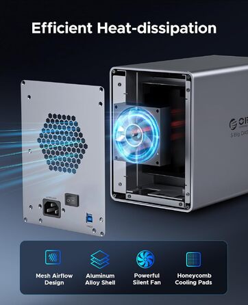 Зовнішній HDD-корпус ORICO 9858U3 для 5 жорстких дисків 3.5