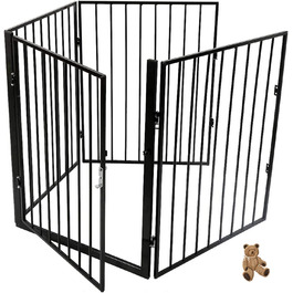 Клітка для собак, металева, розкладна, 310 x 2,5 x 75 см (5 шт.)