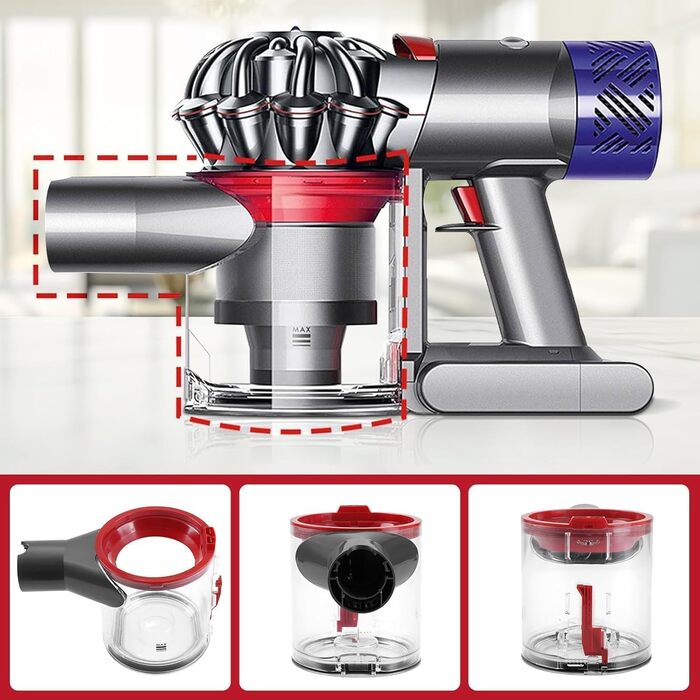 Dyson V8 & V7 Dustbin | Replacement Parts Compatible with SV10 SV11 | High-Quality Dust Container & Waste Bin | Easy Installation