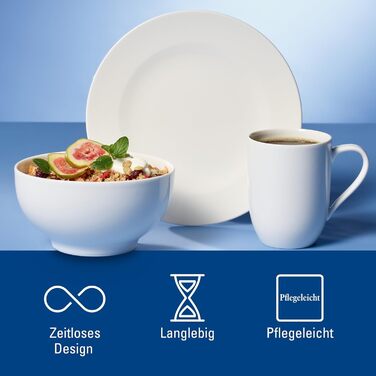Villeroy & Boch For Me Кружка 2 шт 290 мл Біла, для кави та чаю, Преміум фарфор, Посуд для двох, Підходить для мікрохвильовки та посудомийної машини