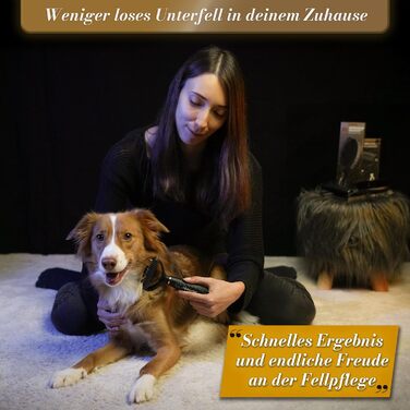 Щітка для собак та котів з довгим волоссям BluePet UnterwollToll: видаляє підшерстя та ковтуни, захищає верхній шар, для собак великих порід (M-L), LIMITED EDITION