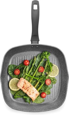 Сковорода гриль Russell Hobbs RH02813EU7 Metallic Marble 28 см з антипригарним покриттям для індукційних плит