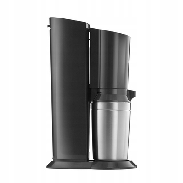 Сифон для води SodaStream Crystal 2.0, скляний графин + балон CO2, чорний