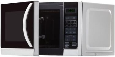 Мікрохвильова піч Sharp R642INW з грилем, срібна: компактна модель з таймером та дитячим блокуванням