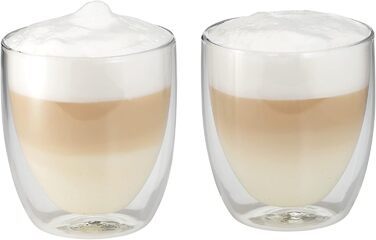 WMF Double-Walled Cappuccino Glasses Set, 2-Piece, Double-Walled Glasses 250ml, Floating Effect, Thermal Glasses, Heat-Resistant Tea Glass, Coffee Glass