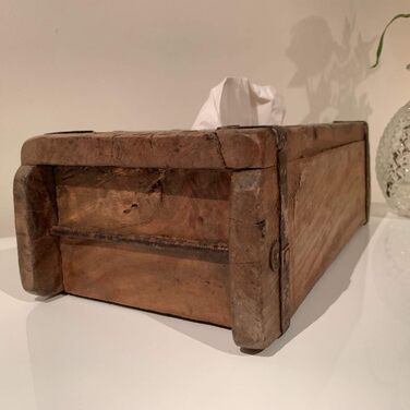 LS-Lifestyle Wooden Tissue Box Brown 31x15cm Brick Shape Cosmetic Tissue Box Facial Tissue Box