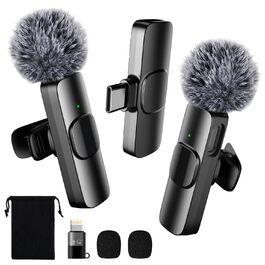 Бездротове петличне мікрофон з 4 режимами запису для Android, iPhone, PC – Mini-мікрофон для відео, Vlog, TikTok, YouTube, стрімінгу та інтерв'ю (K5 Type-C)