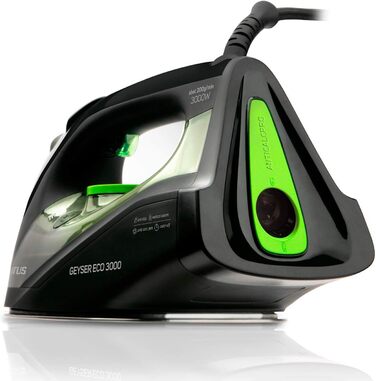 Праска відпарювач Taurus Geyser Eco 3000, 3000W, 200 г/хв, чорно-зелена