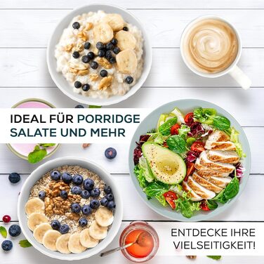 Набір мисок Miamio Palmanova (білий) – 6 шт. по 800 мл – сучасний дизайн, матове покриття