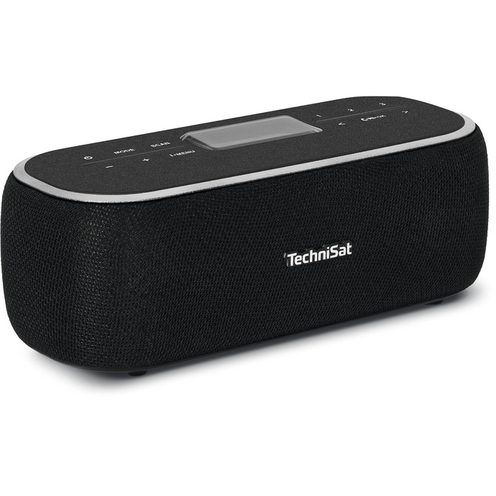TechniSat DIGITRADIO BT 1: Портативна Bluetooth колонка з DAB+ радіо, годинник, будильник, USB-C, чорна