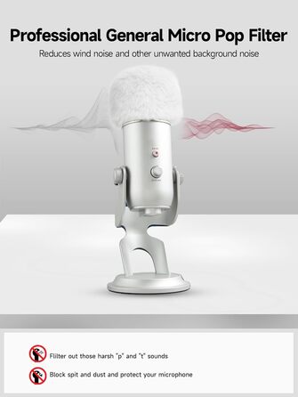 Кріплення для мікрофона Blue Yeti з поп-фільтром - Blue Yeti X, YOUSHARES, для студії, подкастів, стрімінгу