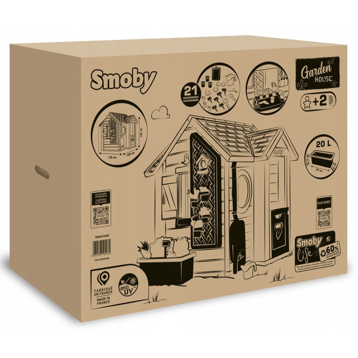 Дитячий ігровий будиночок-сад Smoby Life з 21 аксесуаром