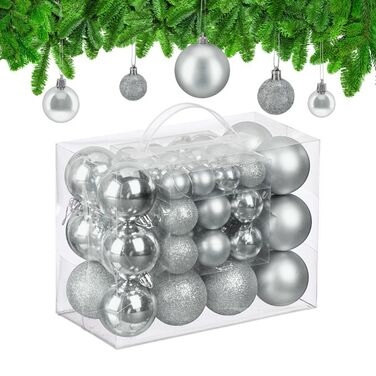 Relaxdays Set of 50 Christmas Baubles