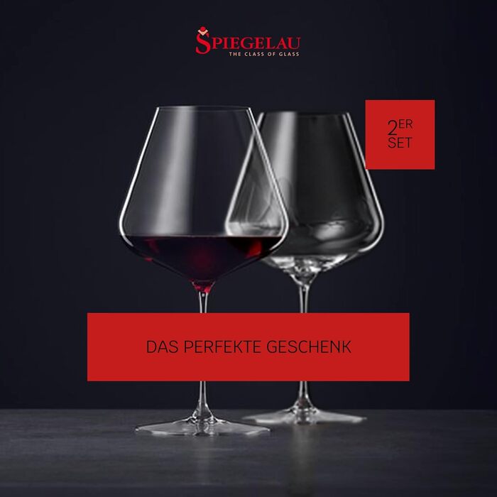 Бокали для червоного вина Spiegelau Definition 960 мл, 2 шт, кришталеві, для бургундського, придатні для посудомийки