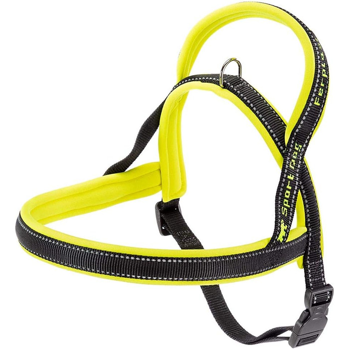 Нашийник для собак Ferplast Sport Dog, жовтий, середній, з м'якою підкладкою та світловідбиваючими швами (58 см/69-86 см)