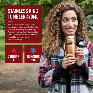 Термос King Reise-Thermobecher: термокружка з нержавіючої сталі, 470 мл, червоний (Cranberry Red)