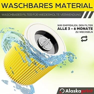 Фільтр для пилососа Kärcher (12 мішків + 1 фільтр) - сумісний з WD3, WD2, WD 3, WD1, MV3, MV2, NT, KNT, K A SE, VC. Замінник 6.414-552.0, 6.414-772.0, 6.414-547.0. Для алергіків