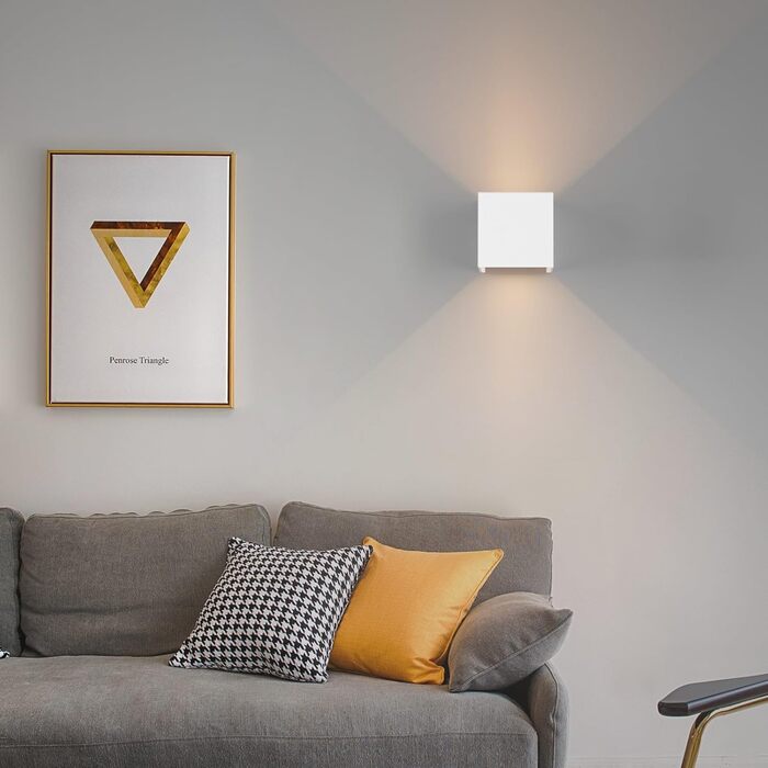 LED-вологостійке настінне світильник K-Bright 7W з регульованим світловим променем, 3000K, тепле біле світло, IP65, для внутрішнього та зовнішнього використання