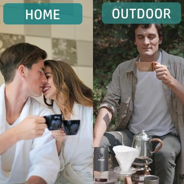 Portable Electric Coffee Grinder, Automatic Mini Coffee Grinder with Adjustable Coarseness, 1800 mAh, Rechargeable for Outdoor Camping Travel and Indoor Use