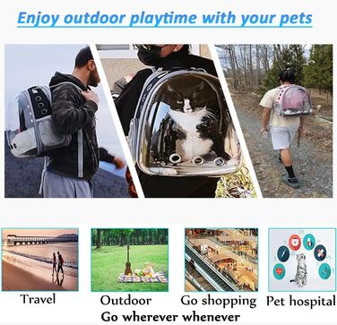 Розширюваний рюкзак для котів та маленьких собак, переноска-рюкзак з прозорим вікном, для подорожей та прогулянок (фіолетовий)