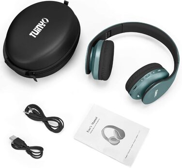 Bluetooth навушники TUINYO Over Ear з мікрофоном, HiFi стерео, складні, бездротові