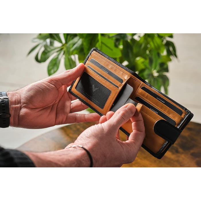 Lavalen® Wallet for Men Leather - Large Portemonnaie (Wallet) - Handmade Wallet - Wallet with Coin Pocket - Gifts for Men