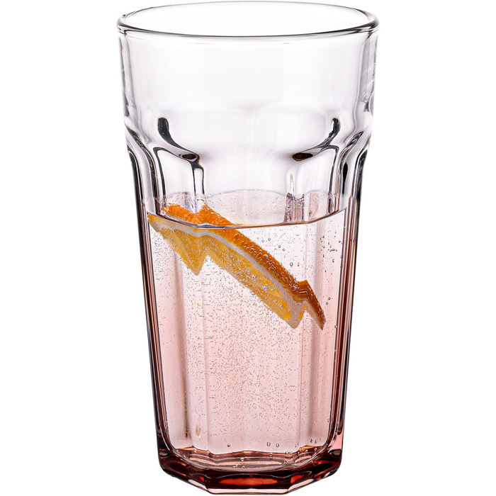 Cocktail Glasses, Large Drinking Glasses, Cuba Libre Glasses | 700 ml | Set of 6 | Cocktail Highball Water Glasses Set XXL Tumblers Retro Design | GIGI Collection | WATERCOLOR OMBRE - Hand Wash