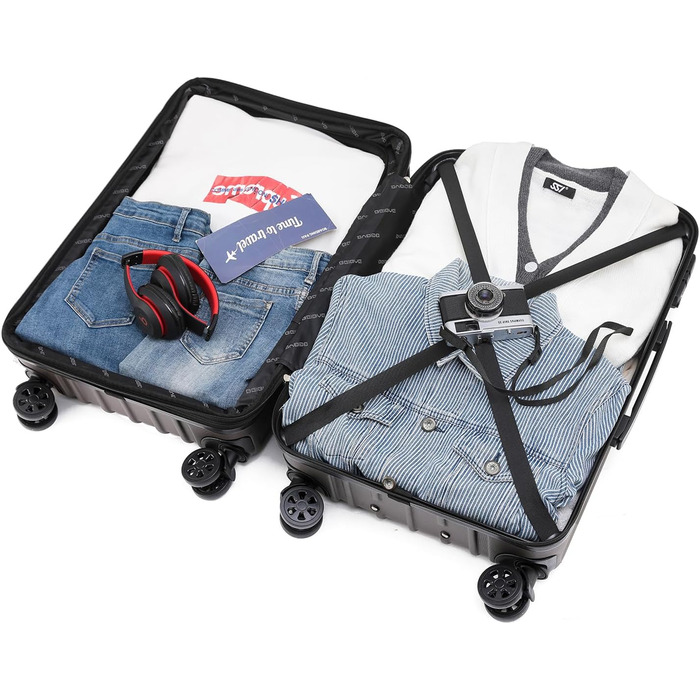 Чемодан Beibye з жорсткою обшивкою, розширюваний, з TSA замком та подвійними колесами (темно-зелений, 66 см)