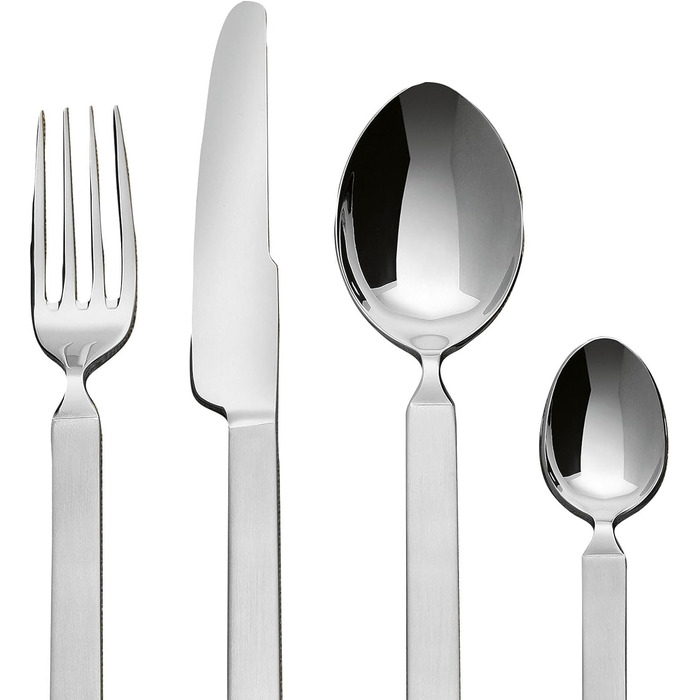 Alessi 4180S24 24-Piece Stainless Steel Silver Flatware Set