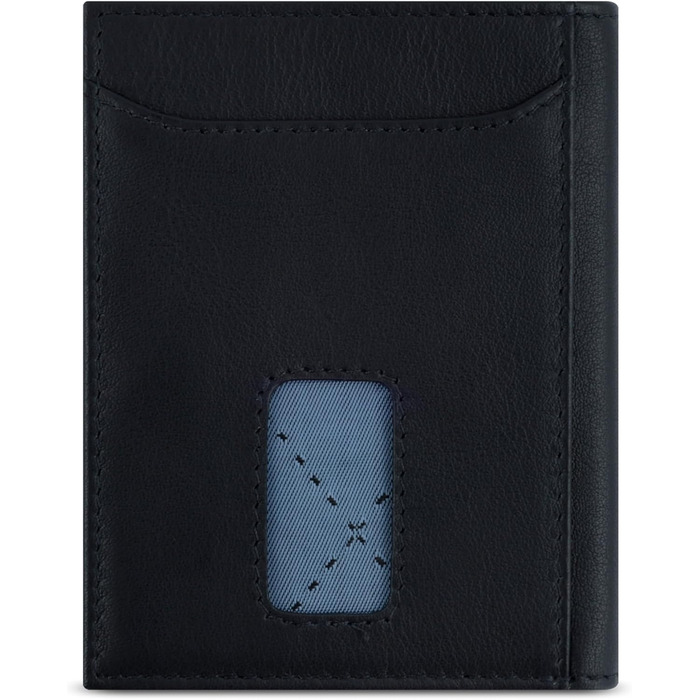 Гаманець Bugatti Secure Slim Mini чорний шкіряний з RFID-захистом для карт Nappa без відділення для монет