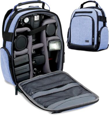 Рюкзак для камери USA Gear DSLR з водонепроникним дном та зручною спинкою (блакитний)
