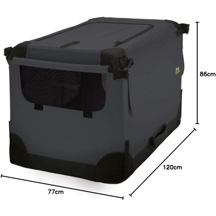 Кінь для собак Maelson Soft Kennel - сірий, 62 x 41 x 41 см, розмір L (120 x 77 x 86 см)