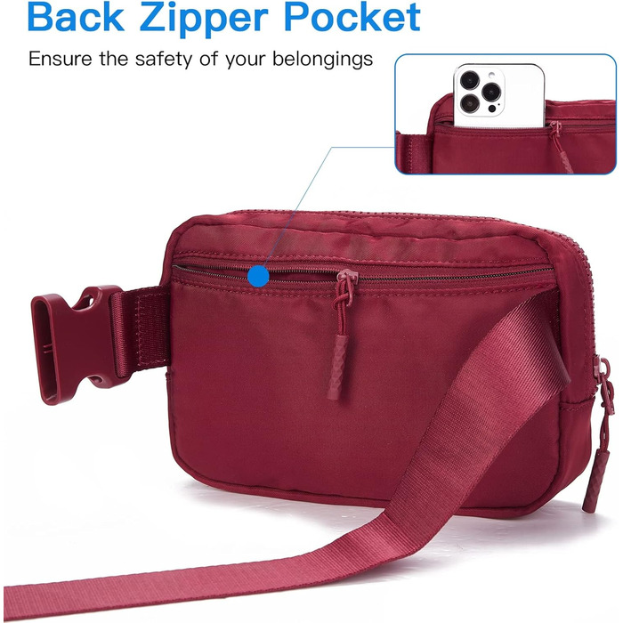 Сумка на пояс жіноча/чоловіча Telena, поясна сумка для спорту та моди, нагрудна сумка, сумка через плече з регульованим ремінцем, бежевий (A-винний)