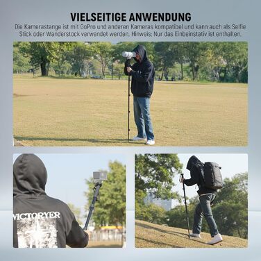 NEEWER Монопод 155 см для камери: легкий, портативний, з адаптерами 1/4' та 3/8' для DSLR, відеокамер, вантажопідйомність 8 кг