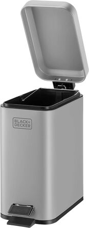 Третемір BLACK+DECKER BXBN0007E з м'яким закриттям кришки, нержавіюча сталь, 30 x 14 x 29 см (сірий, 5 л, прямокутний)