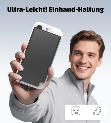 Power Bank Auskang 5000mAh Slim з кабелем для iPhone (до iPhone 14) - Чорний
