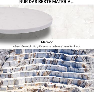 Rotating marble plate, round cake stand, cake plate, sausage plate, cheese plate, marble plate, serving platter with foot, serving dish, rotating tray, tiered cake stand, decoration tray, table decoration