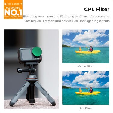 Фільтри K&F Concept ND/CPL для DJI Osmo Action 4/5 PRO: набір 4 шт (CPL, ND8, ND16, ND32)