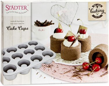 Städter - Baking Series - Baking Sheet for Cake Cups - high-quality non-stick coating - 35 x 27 cm