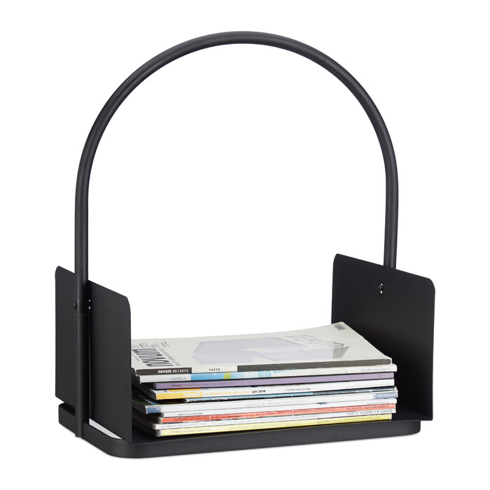 Relaxdays Firewood Basket, black