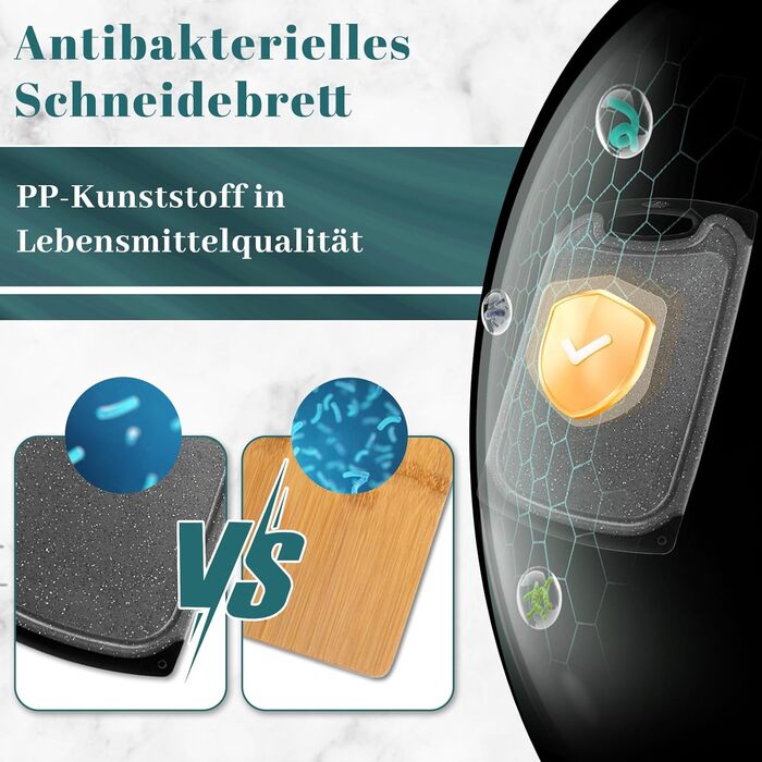Набір дерев'яних обробних дощок Hunnycook 3 шт. з піддоном для соку, антибактеріальний, BPA-free, для миття в посудомийній машині